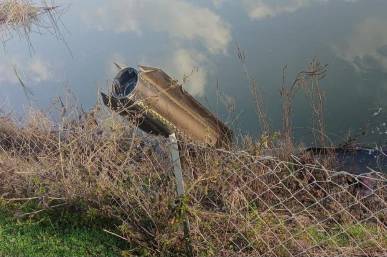 Debris from a Nato air defence system that intercepted a missile launched from Iran is seen in Dortyol, in southern Hatay province, Türkiye, 4 March 2026 (IHA Photo)