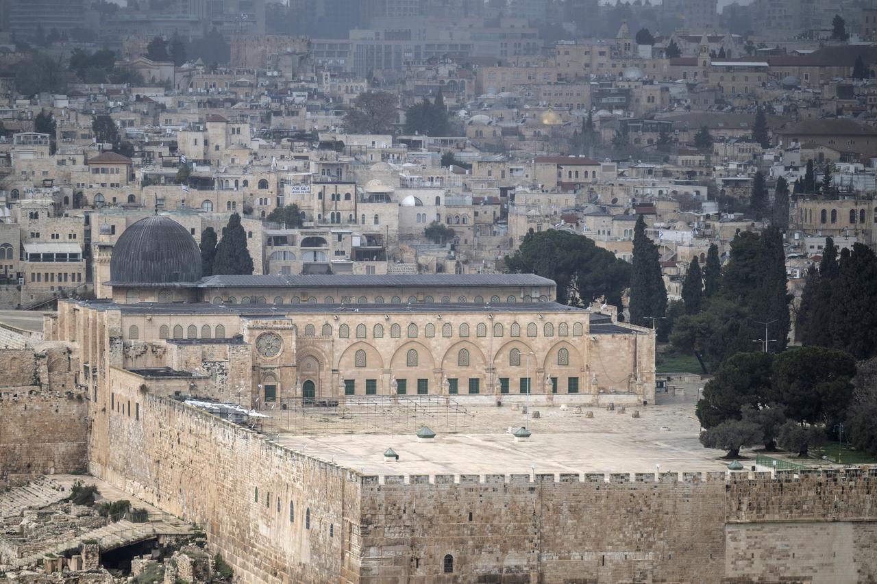 A view of the Al-Aqsa Mosque, which has been kept closed to Muslims in East Jerusalem since February 28, following restrictions imposed by Israel, March 27, 2026. (AA Photo)
