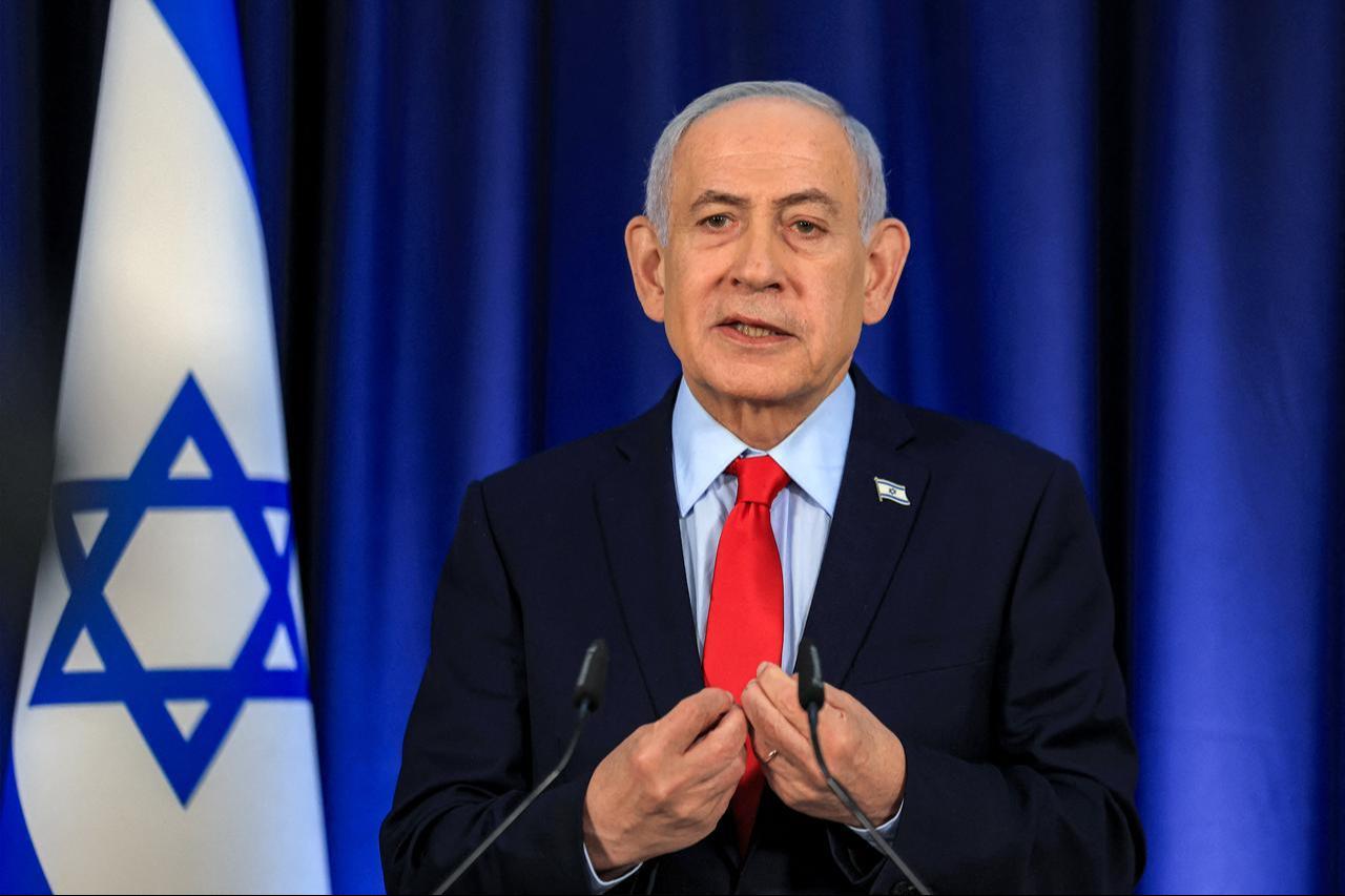 Israeli Prime Minister Benjamin Netanyahu speaks during a press conference in Jerusalem on March 19, 2026. (AFP Photo)