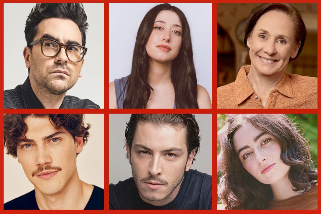Cast members of the Netflix crime comedy series Big Mistakes, including Turkish actor Boran Kuzum (bottom center), March 13, 2026. (Courtesy of IMDb)