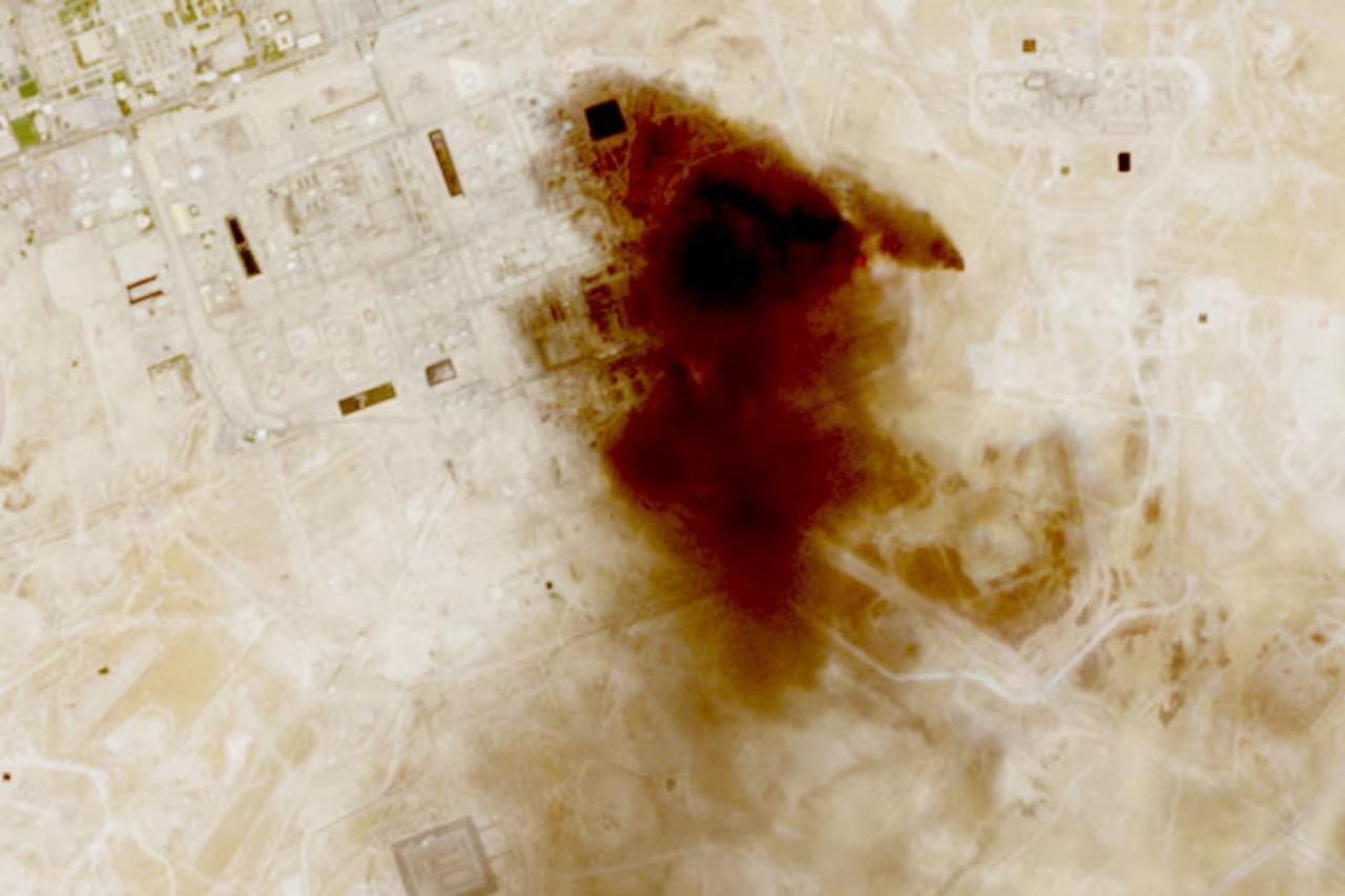 Satellite image shows smoke, fire at Saudi Aramco's Abqaiq facility