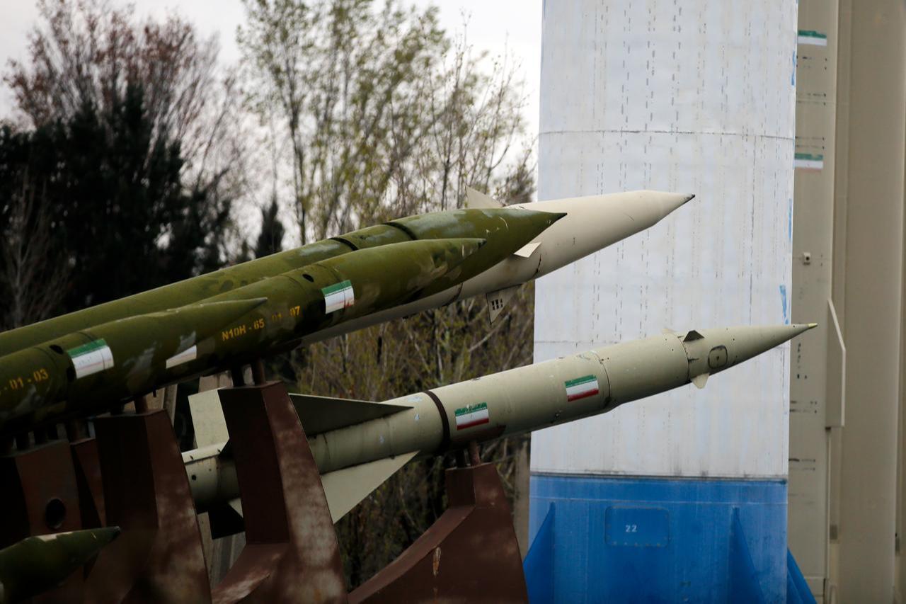 Domestically produced tanks and missiles are put on display in Tehran, Iran, on March 25, 2026. (AA Photo)