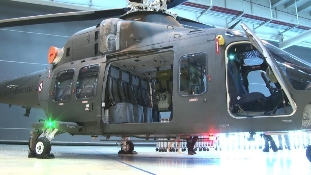 TAI's T625 Gokbey general-purpose helicopter delivery ceremony to the Turkish Land Forces Command at the TAI Kahramankazan campus in Ankara, Türkiye, April 30, 2026. (IHA Photo)