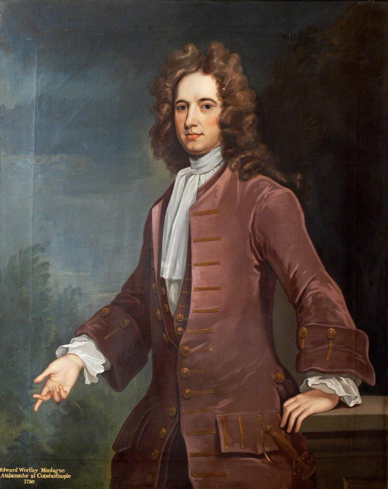 Portrait of Edward Wortley Montagu, English politician, diplomat and father of Edward Wortley Montagu the Younger, 1730. (Photo via Wikimedia)