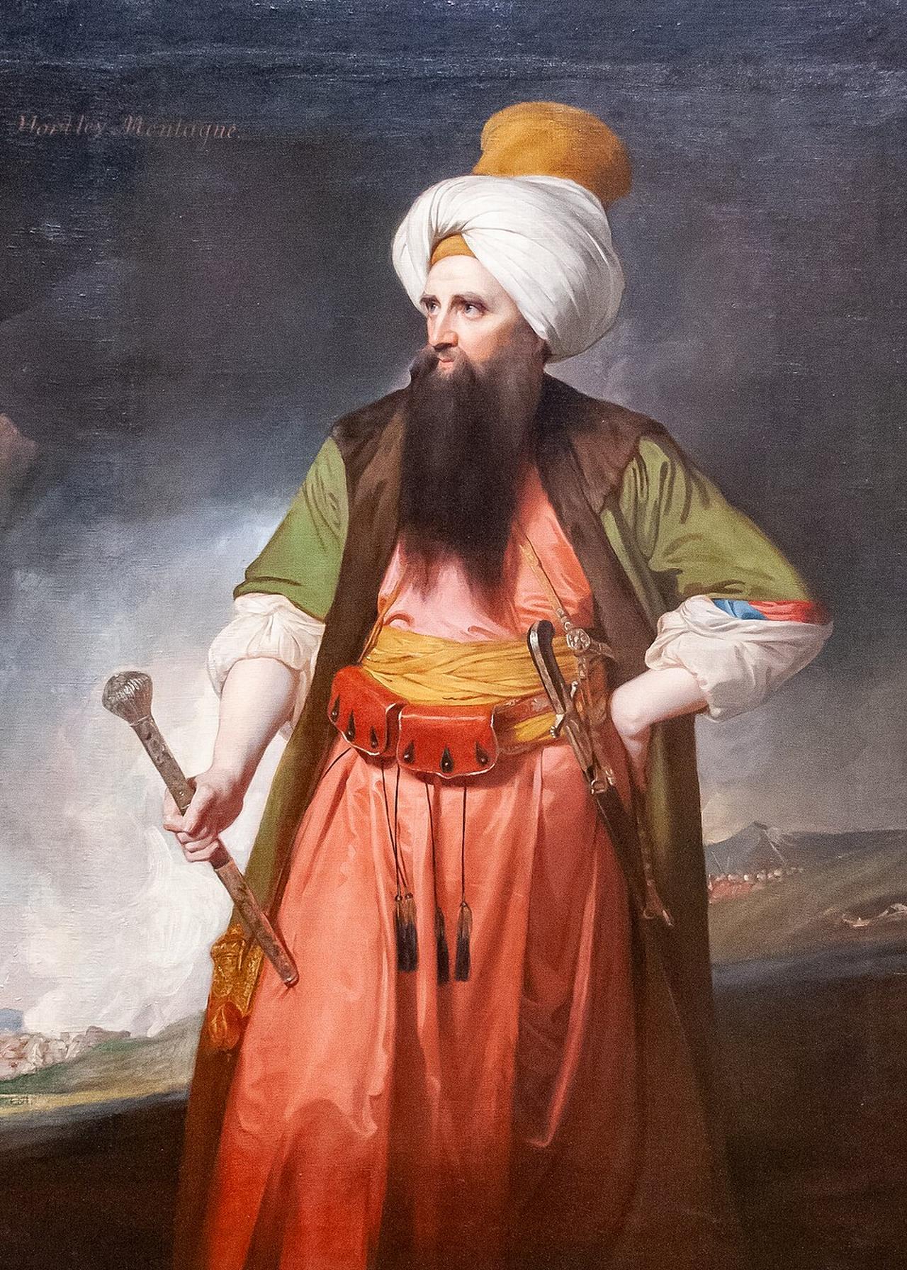 Edward Wortley Montagu the Younger in Turkish dress, painted by George Romney after meeting him in Venice, 1775. (Photo via Wikimedia)