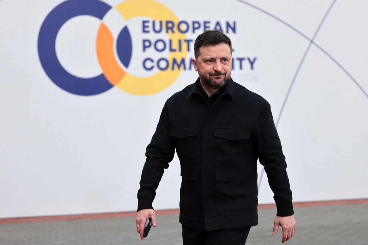 Ukraine's President Volodymyr Zelenskyy arrives to attend the 8th European Political Community (EPC) summit in Yerevan on May 4, 2026. (AFP Photo)