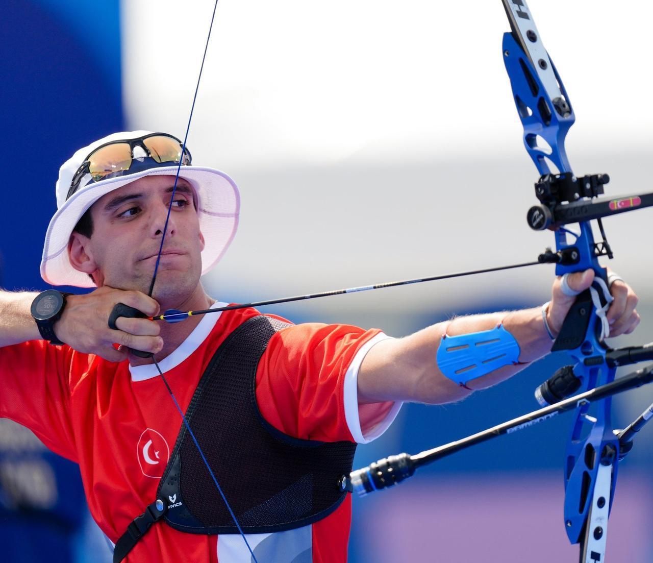 Turkish archer Ulaş Berkim Tümer competes against Japanese archer Junya Nakanishi in the men’s recurve bronze medal match at the Archery World Cup, Shanghai, China, May 10, 2026. (Photo via World Archery)