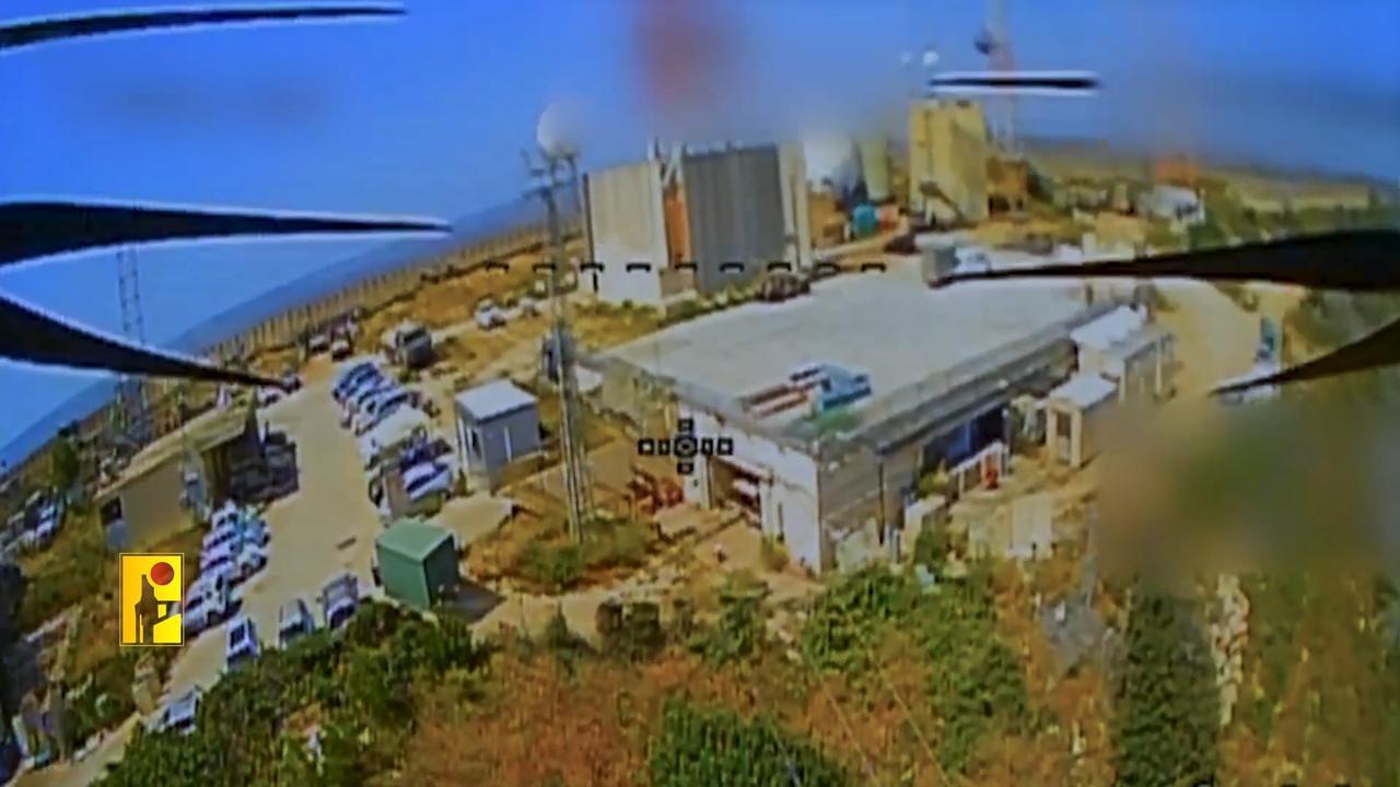 The photo shows an Israeli military site in Lebanon after it was struck by Hezbollah's FPV drone on May, 2026. (Photo via screengrab from video/Telegram)