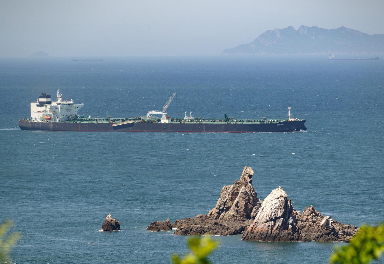 Malta-flagged oil tanker Odessa arrives near Daesan Port in Seosan City, May 8, 2026. (AFP Photo)