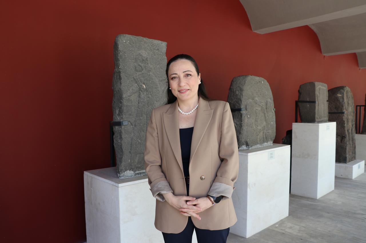Zeynep Boz, head of the Department for Combating Smuggling at Türkiye’s Ministry of Culture and Tourism, poses during an interview in Gaziantep, Türkiye, May 10, 2026. (AA Photo)
