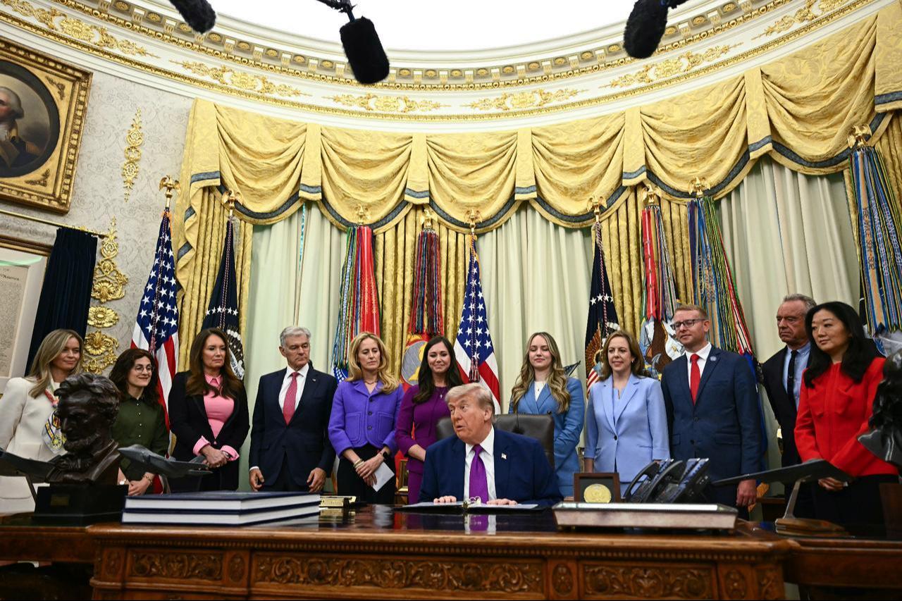 US President Donald Trump speaks during a Maternal Healthcare Event in the Oval Office of the White House in Washington, DC, May 11, 2026. (AFP Photo)