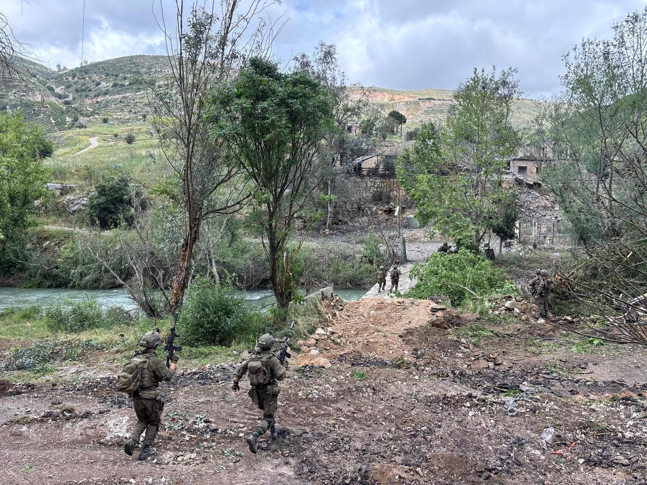 Israeli troops that are operating in the Litani River north of the Israeli army's self-declared "Yellow Line" in southern Lebanon on May, 12, 2026. (Photo via Israeli army/Handout)