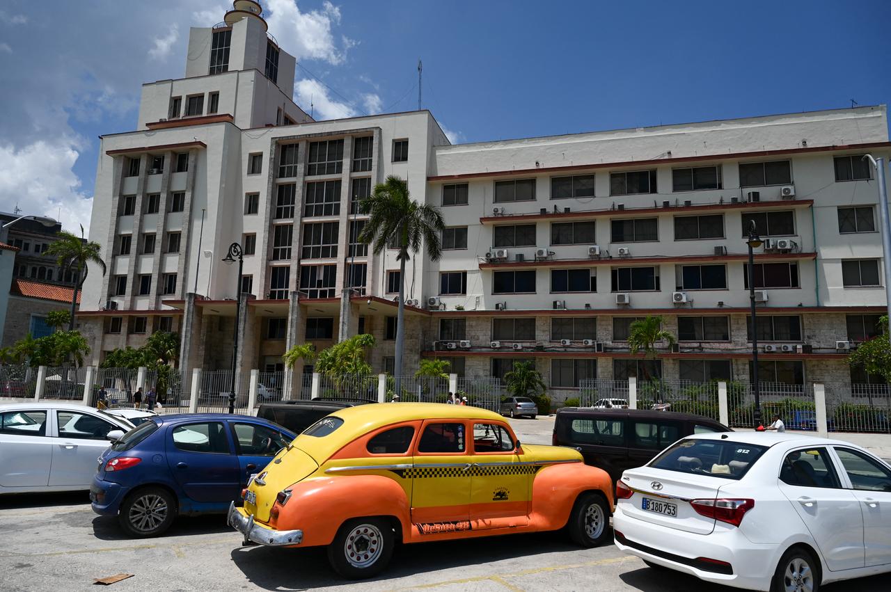 The building of 'Grupo de Administracion Empresarial SA' (GAESA) is pictured in Havana on May 7, 2026. (AFP Photo)