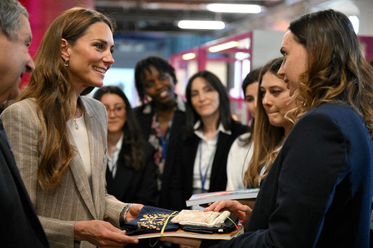 Britain's Catherine, Princess of Wales, visits REMIDA in Reggio Emilia, Italy on May 14, 2026. (AFP Photo)