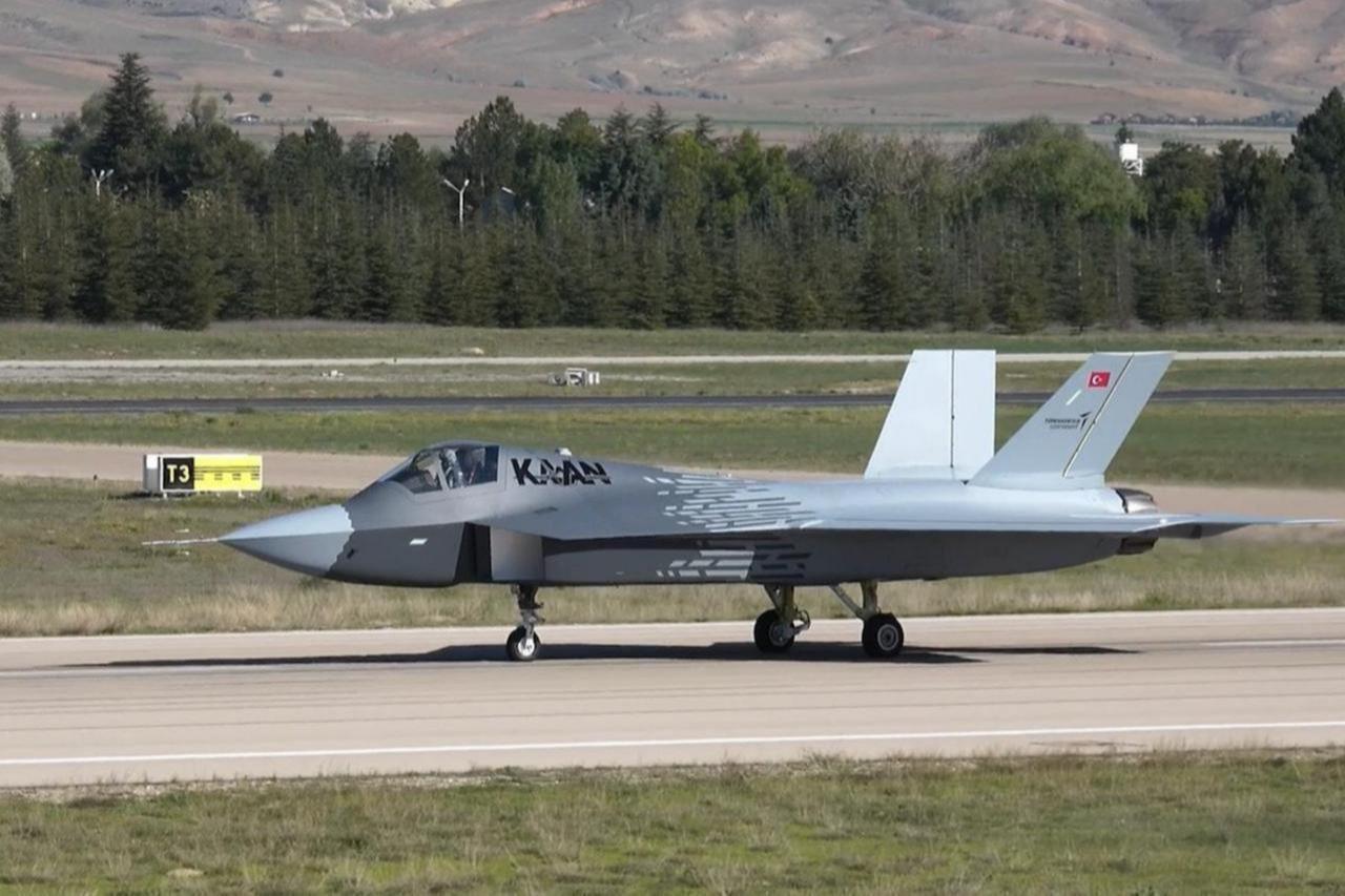 The second flight of the national combat aircraft KAAN carried out successfully in Ankara, Türkiye, May 06, 2024. (AA Photo)