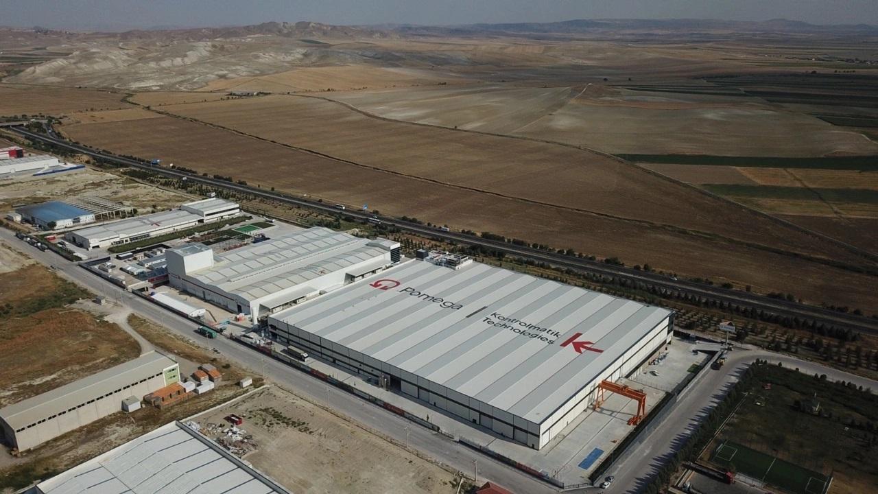Aerial view of Kontrolmatik’s subsidiary Pomega’s battery production facility in Ankara, Türkiye. (AA Photo)