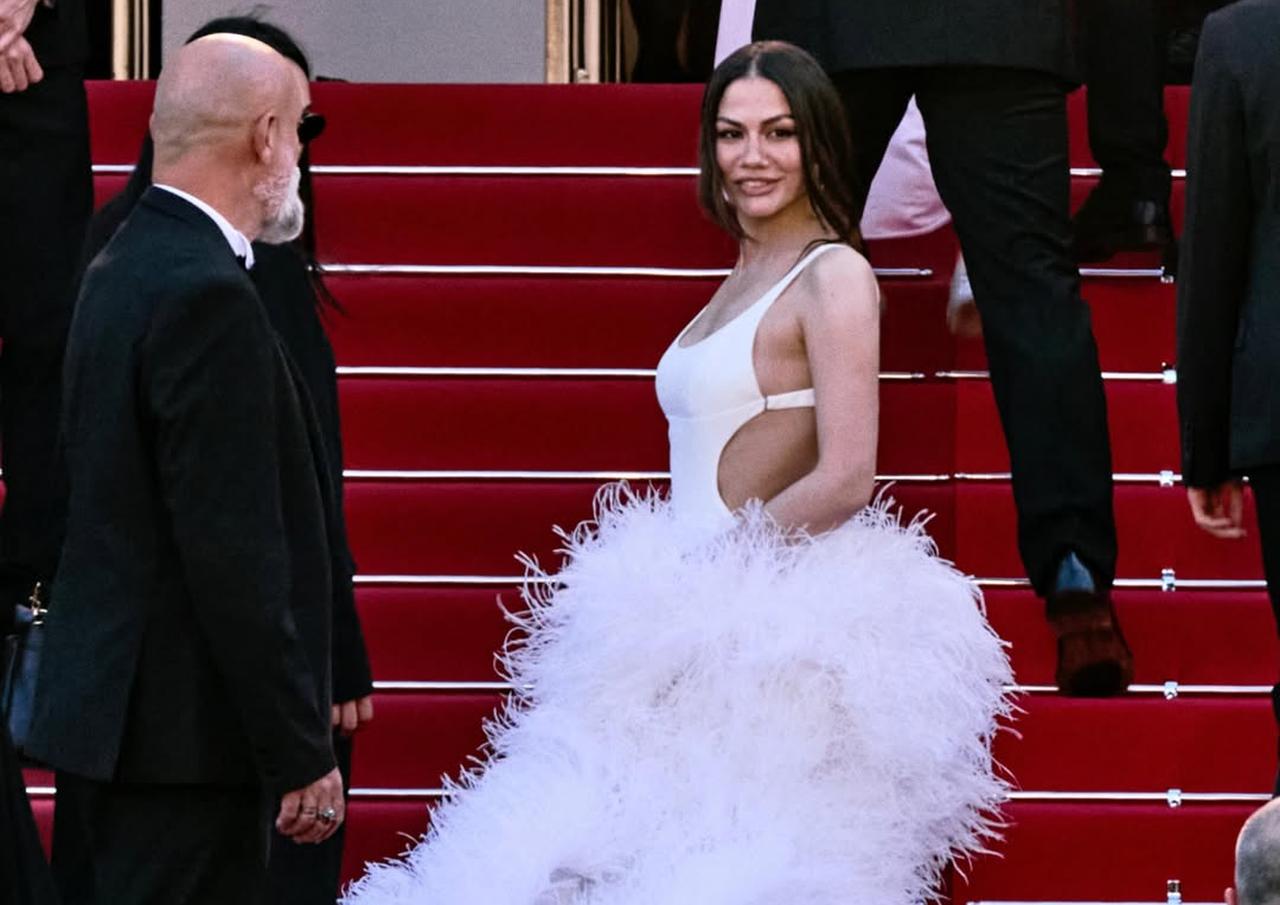 Turkish actress Demet Ozdemir poses on the red carpet during the 79th Cannes Film Festival in Cannes, France, May 2026. (Photo via Instagram/@demetozdemir)