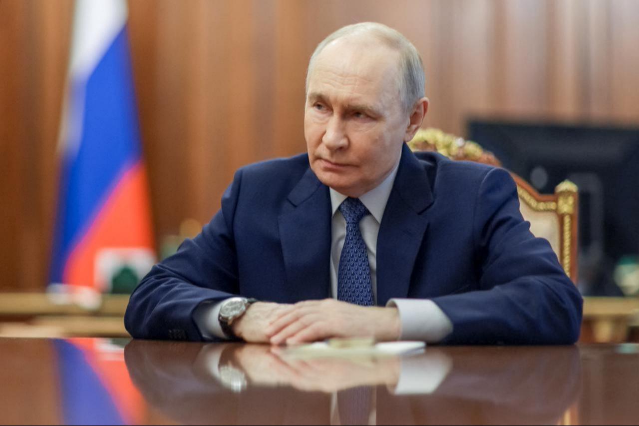 Russia's President Vladimir Putin attends a meeting with Moscow-installed head of the Donetsk region, Russian-controlled Ukraine, at the Kremlin in Moscow, Russia, March 10, 2026. (AFP Photo)