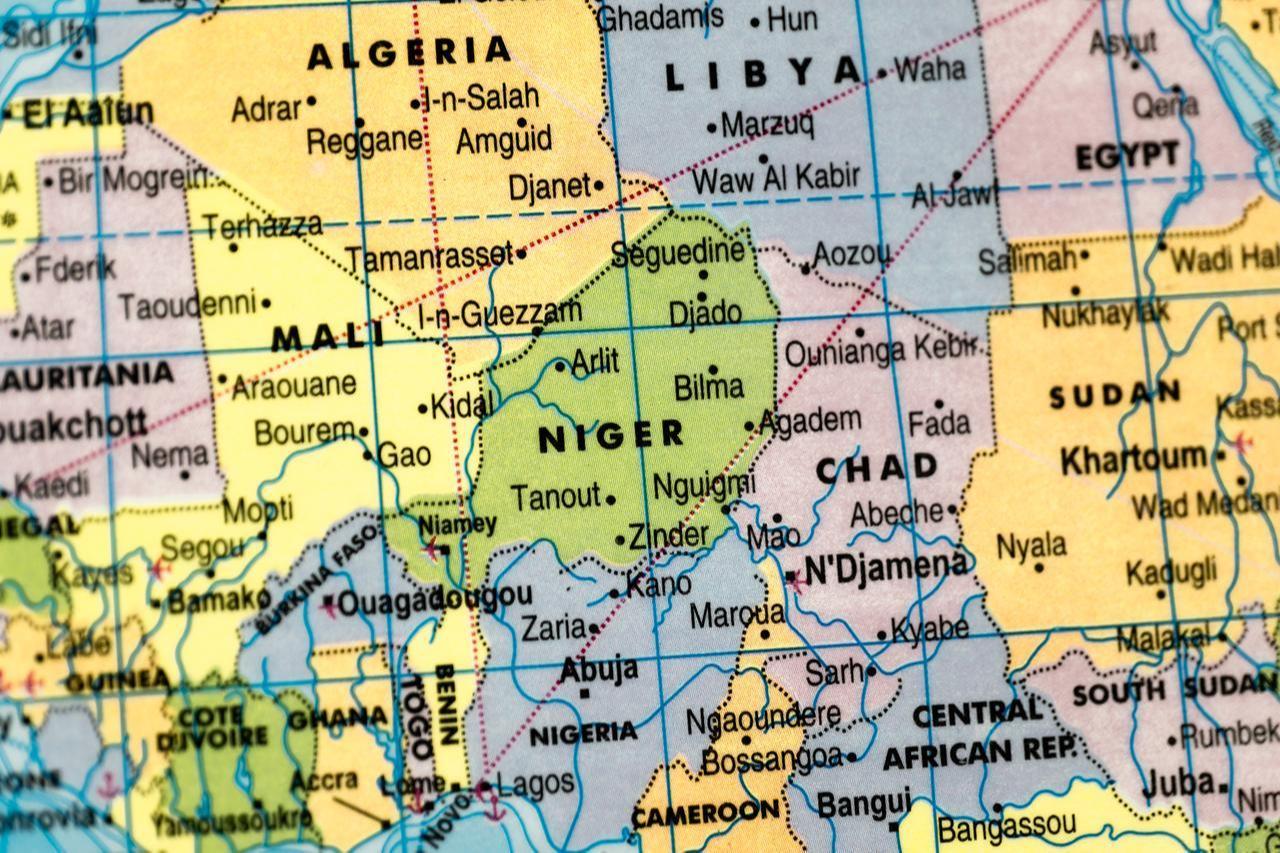 This stock image shows the map of Niger on a world map, accessed on Dec. 5, 2025. (Adobe Stock Photo)