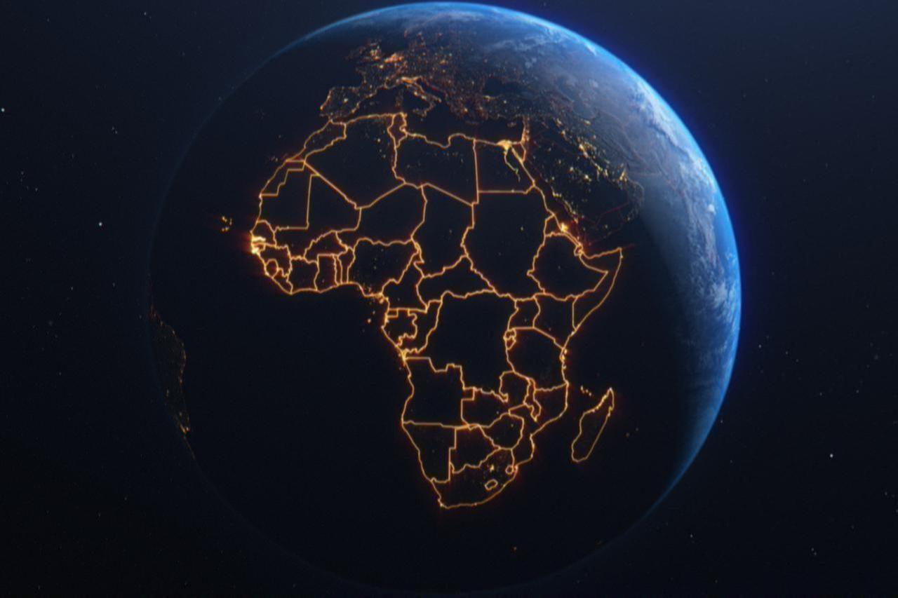An illustration shows outline of African countries from space, accessed August 22, 2025. (Adobe Stock Photo)