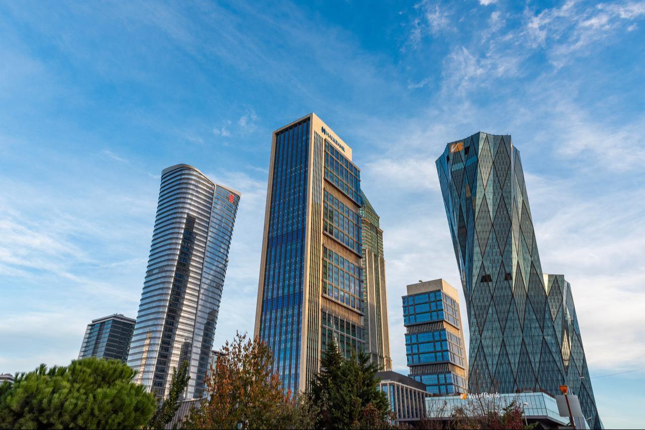 Skyscrapers of Türkiye’s state-owned banks Ziraat Bank, VakifBank and Halkbank at the Istanbul Financial Center in Istanbul, Türkiye, December 2, 2023. (Adobe Stock Photo)
