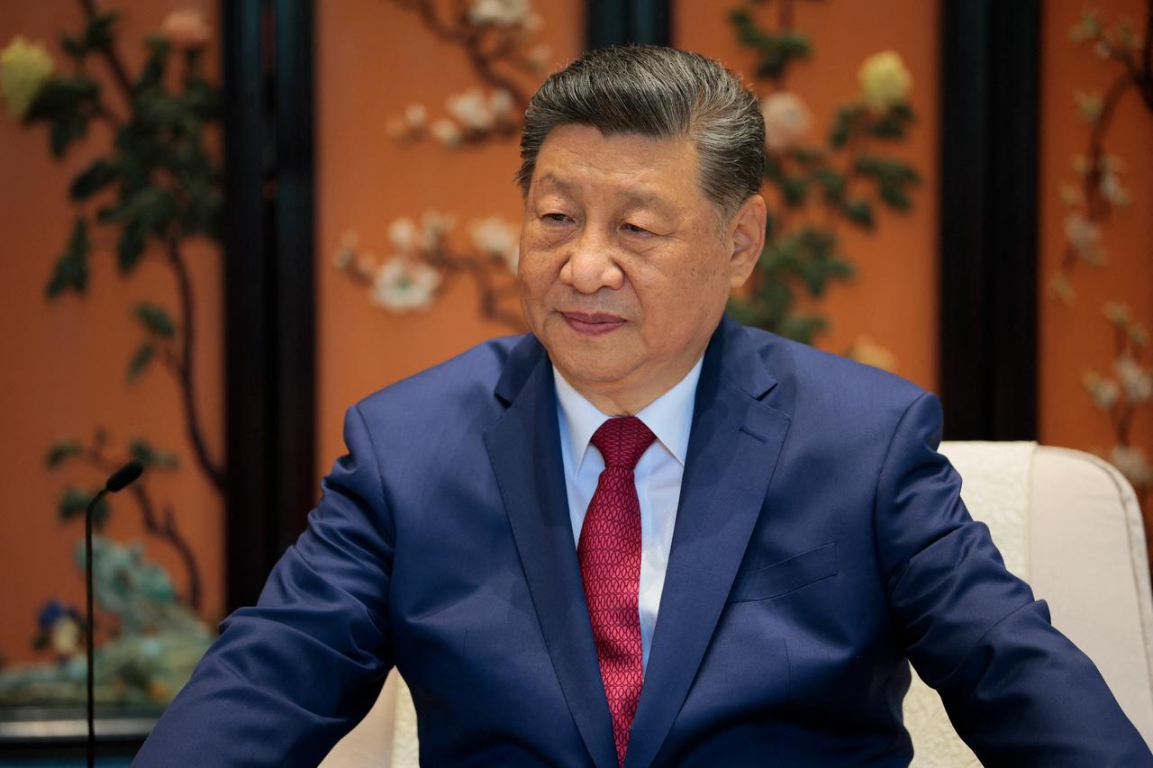 China’s President Xi Jinping looks on during a meeting with US President Donald Trump on the sidelines to their visit to Zhongnanhai Garden in Beijing on May 15, 2026. (AFP Photo)