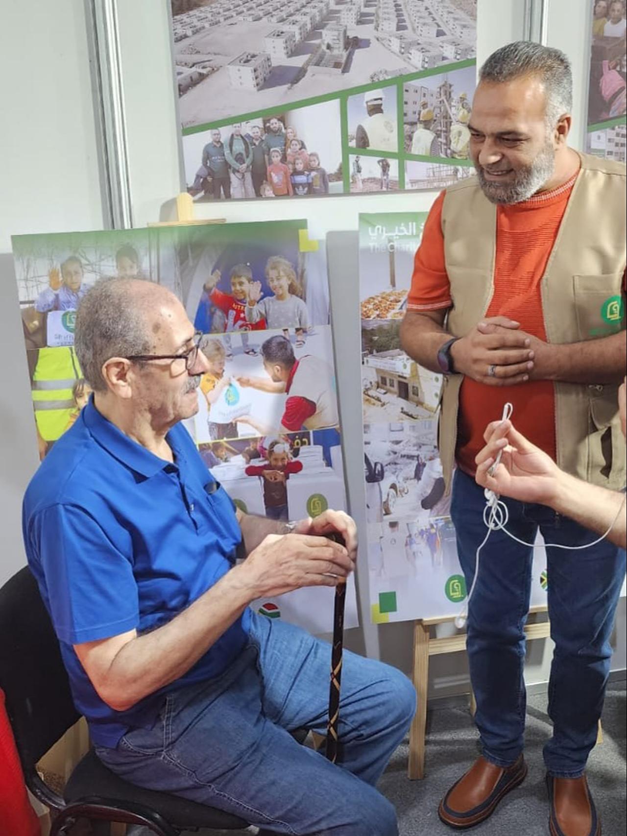 Syrian President's father, Hussein al-Sharaa, visits a local charity in Damascus in September 2025. (Source: Gift of the Givers)