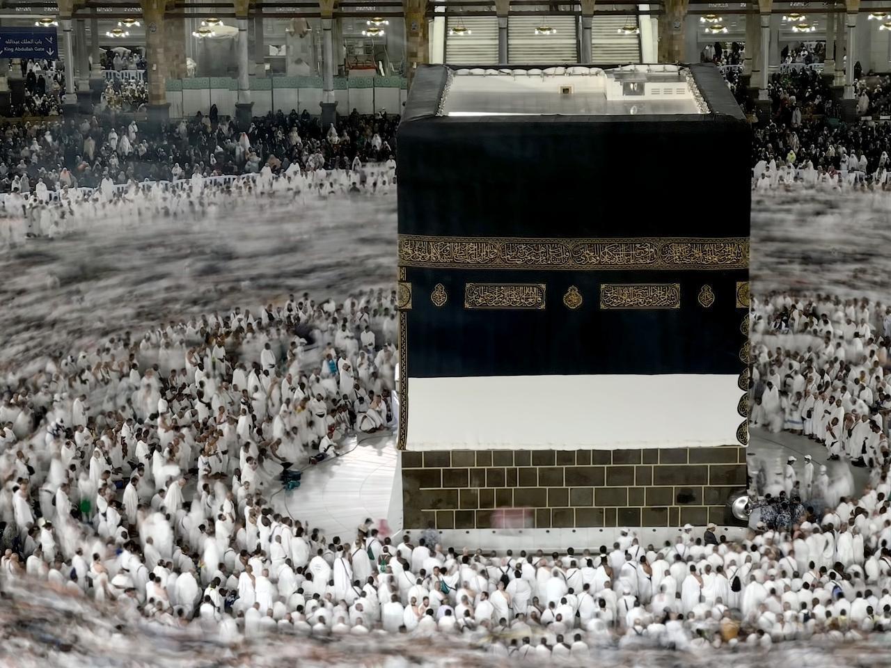 Muslim pilgrims from around the world who come to perform the Hajj circumambulate the Masjid al-Haram ahead of the Hajj in Mecca, Saudi Arabia, May 19, 2026. (AA Photo)