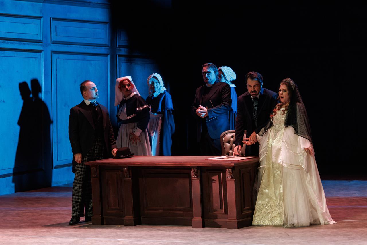 Istanbul State Opera and Ballet premiered the opera Lucia di Lammermoor at the Ataturk Cultural Center during the festival’s opening. Istanbul, Türkiye, May 22, 2026. (AA Photo)