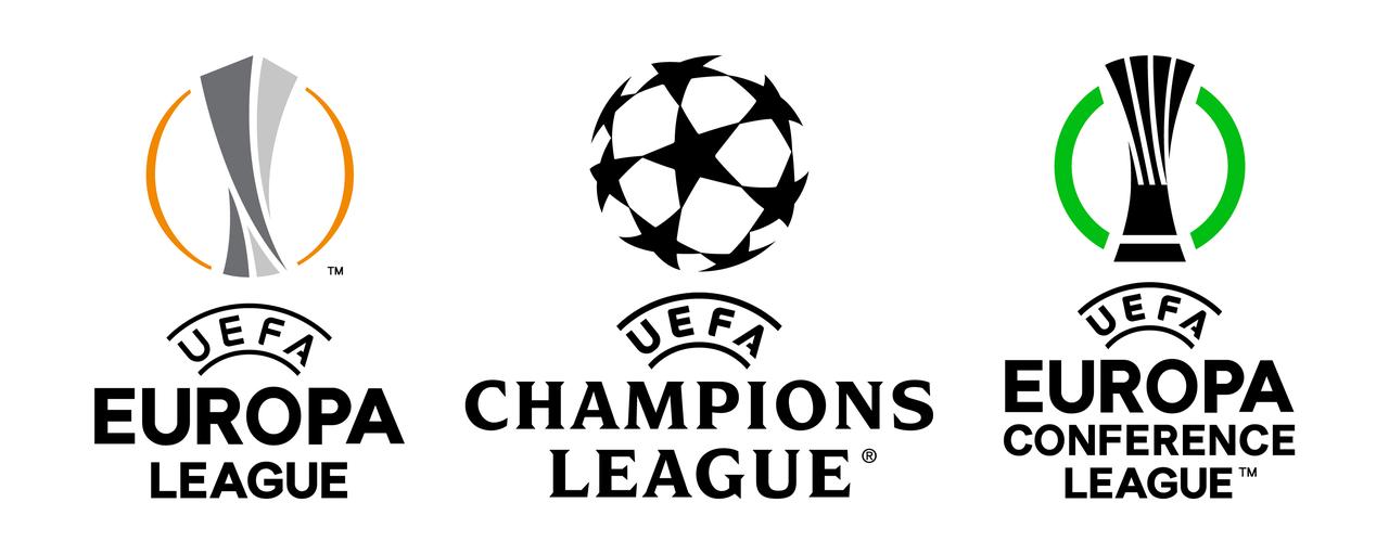 Vector logos of the UEFA Champions League, UEFA Europa League, and UEFA Europa Conference League. (Adobe Stock Photo)