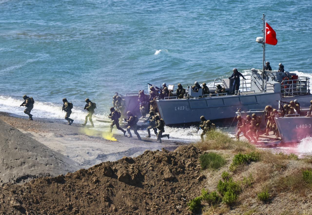 A view of the daytime activities as part of the Distinguished Observer Day of the EFES-2026 Exercise in Izmir, Türkiye, May 21, 2026. (AA Photo)