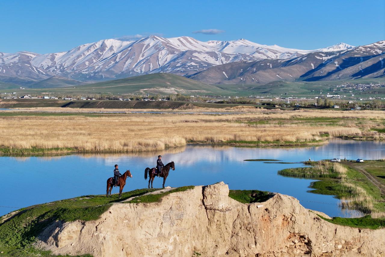 Türkiye’s pearl mullet guarded by mounted gendarmerie during spawning season
