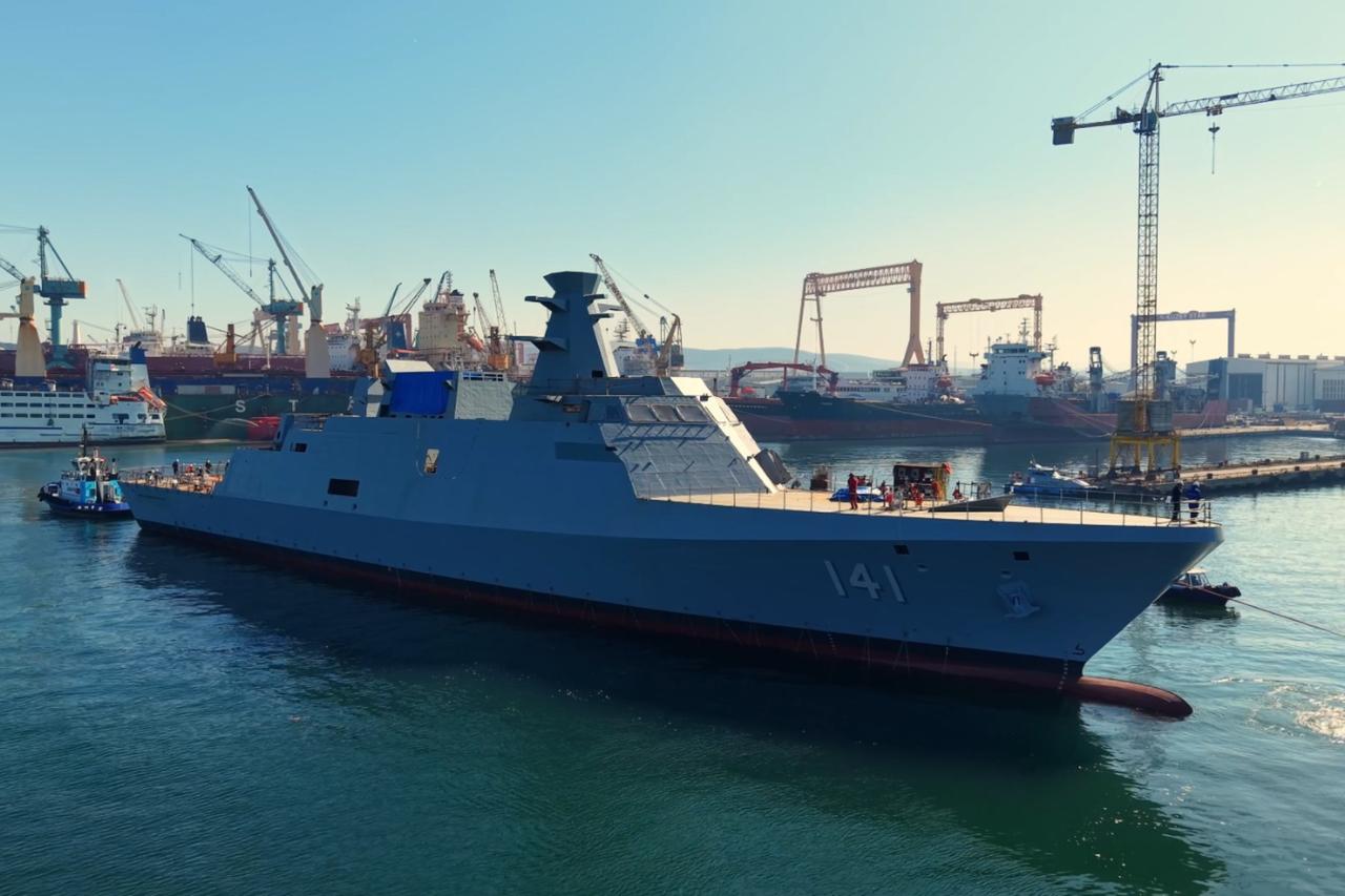 First of 3 Royal Malaysia Navy's corvettes hits water in Istanbul