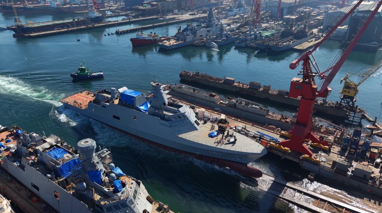 The first ship of the Royal Malaysian Navy's LMS Batch-2 program, "Tunku Laksamana Abdul Jalil," was launched in Istanbul, Türkiye, on May 24, 2026. (Photo via STM/Handout)