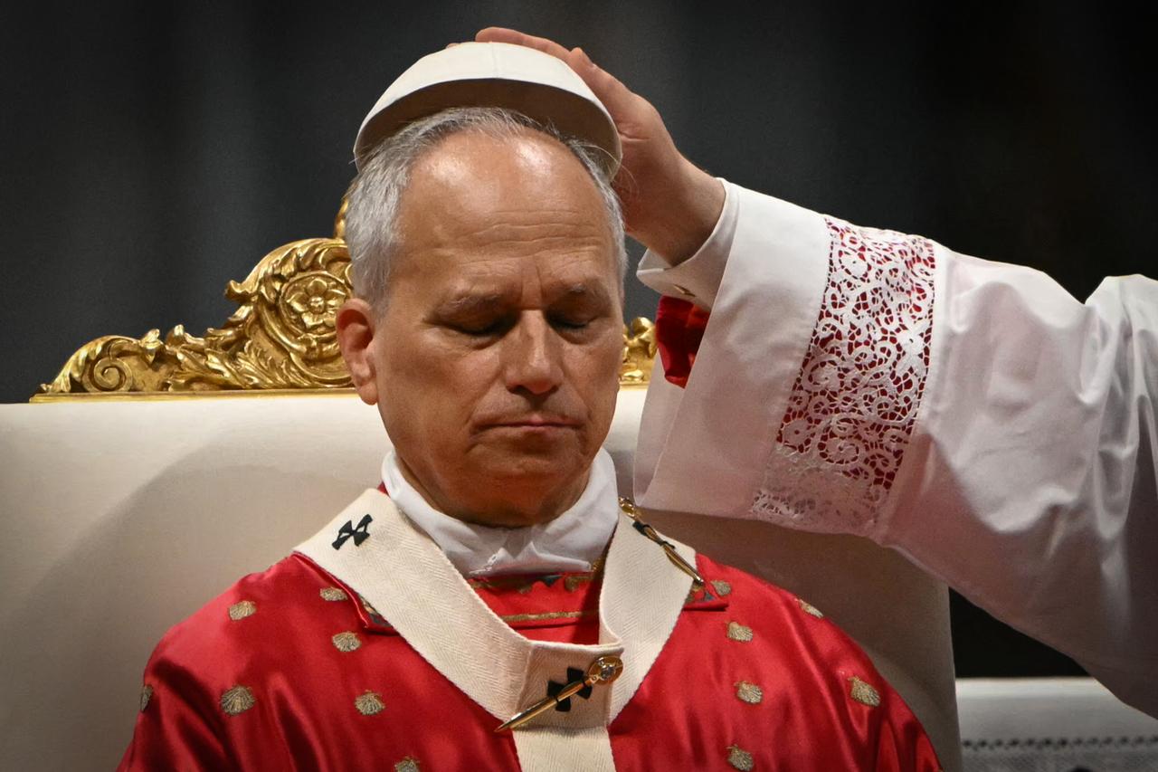 Pope Leo XIV leads a mass at St Peter's basilica in The Vatican, May 24, 2026. (AFP Photo)