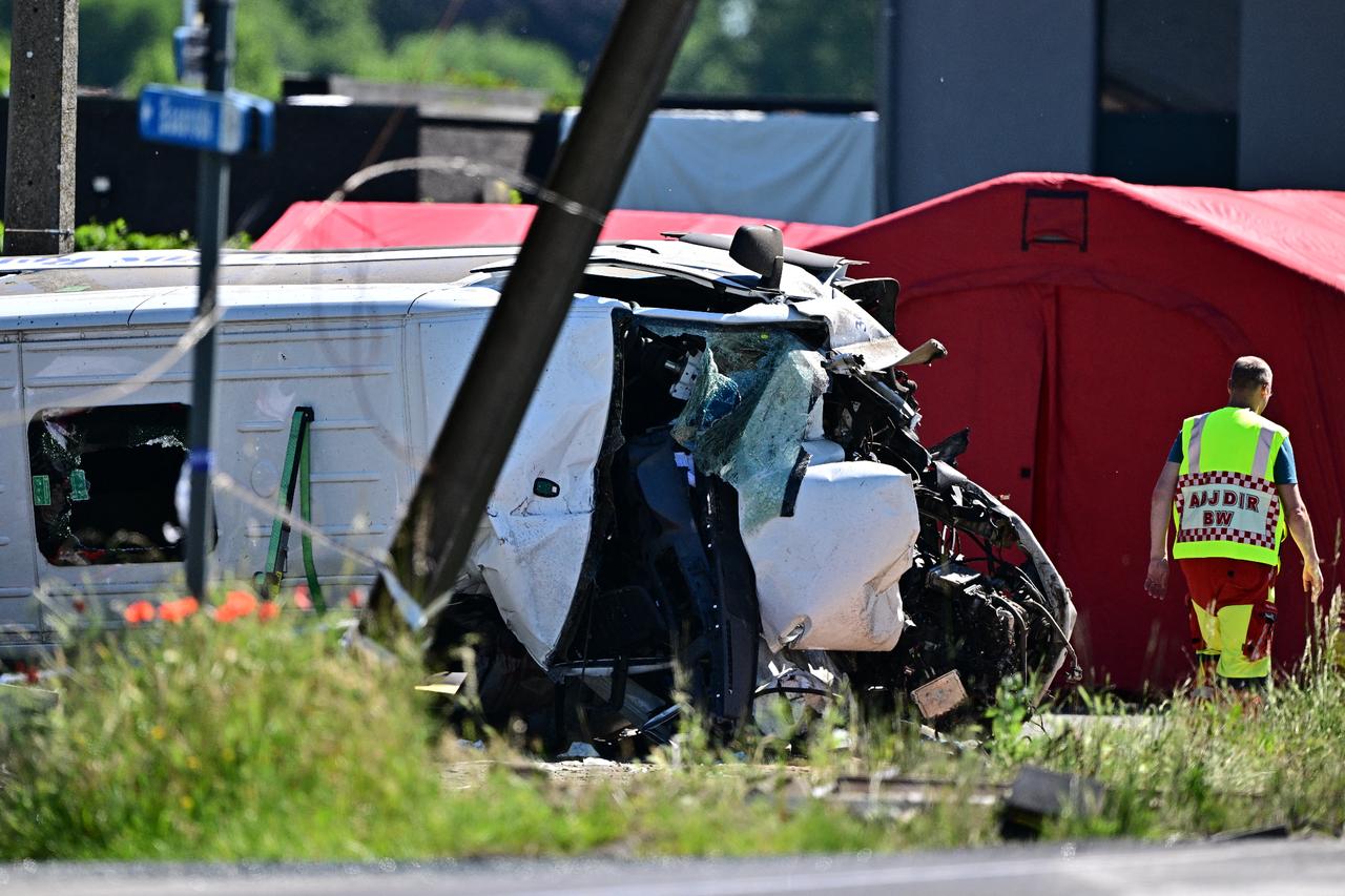 Several killed after train hits school minibus in Belgium