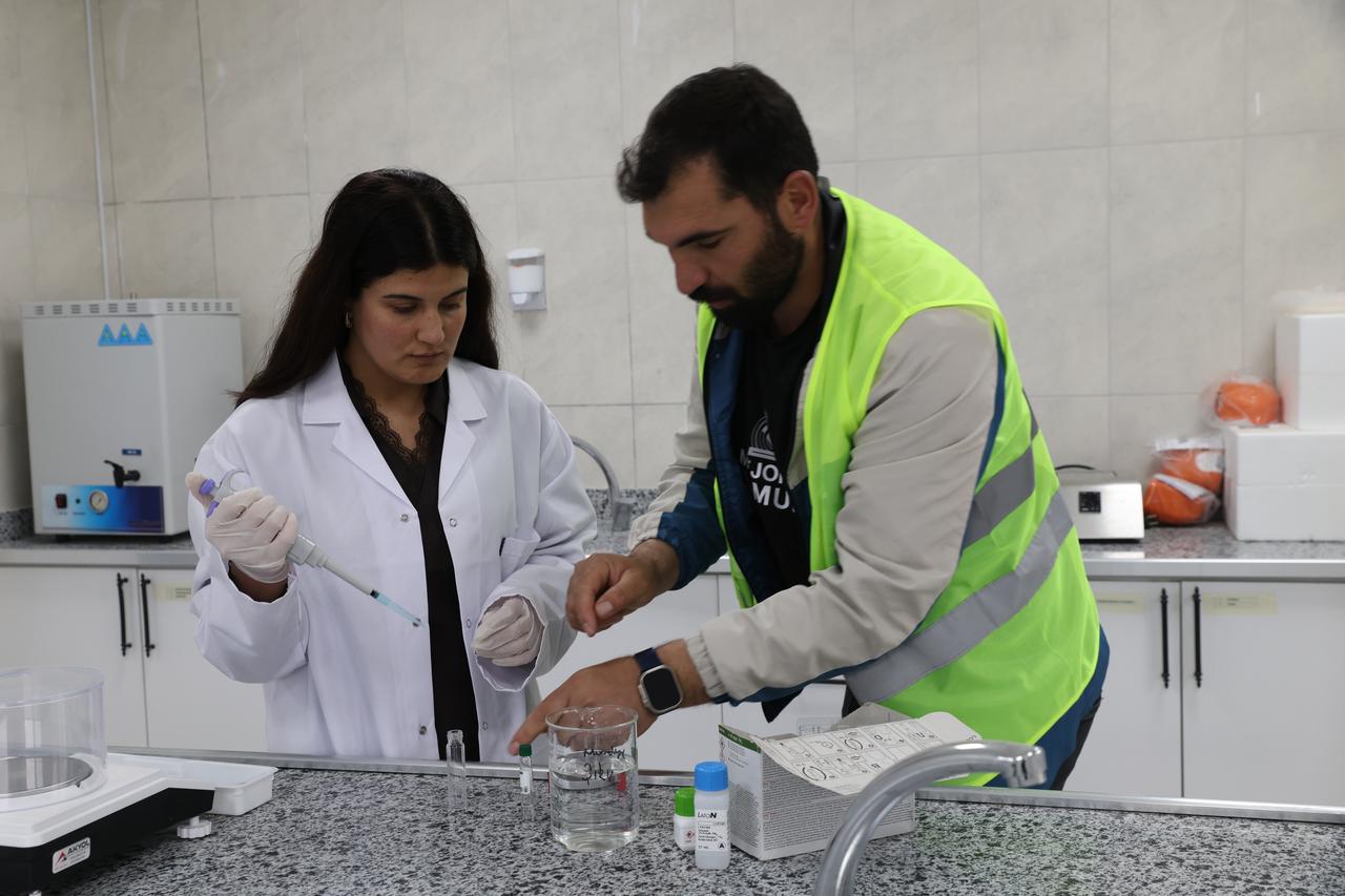 Specialist is working on wastewater treatment plant regulations, in Van, Türkiye, on May 26, 2026. (AA Photo)