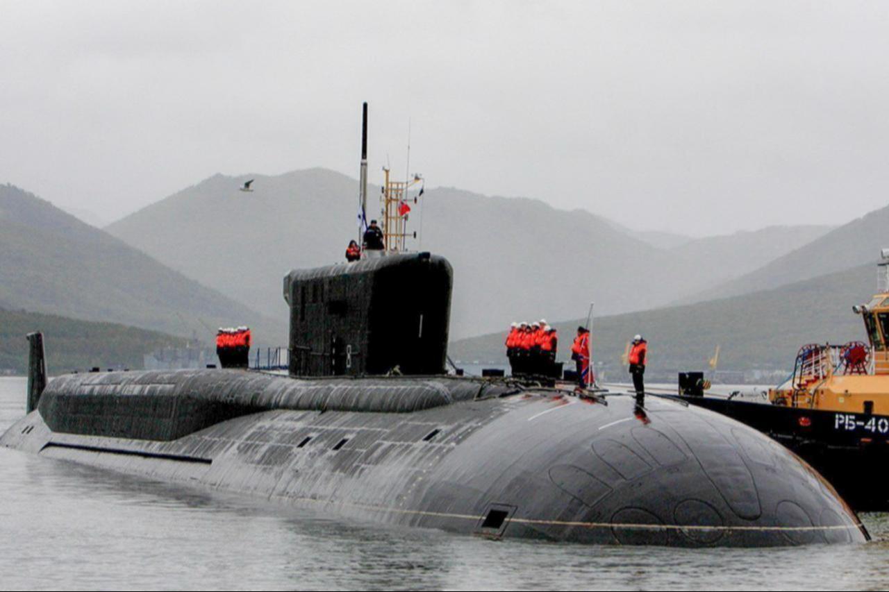View of the Borei-class nuclear submarine Alexander Nevsky during the welcoming ceremony at the Vilyuchinsk naval base in Kamchatka, Russia, on September 30, 2015. (Photo via Wikipedia.org)