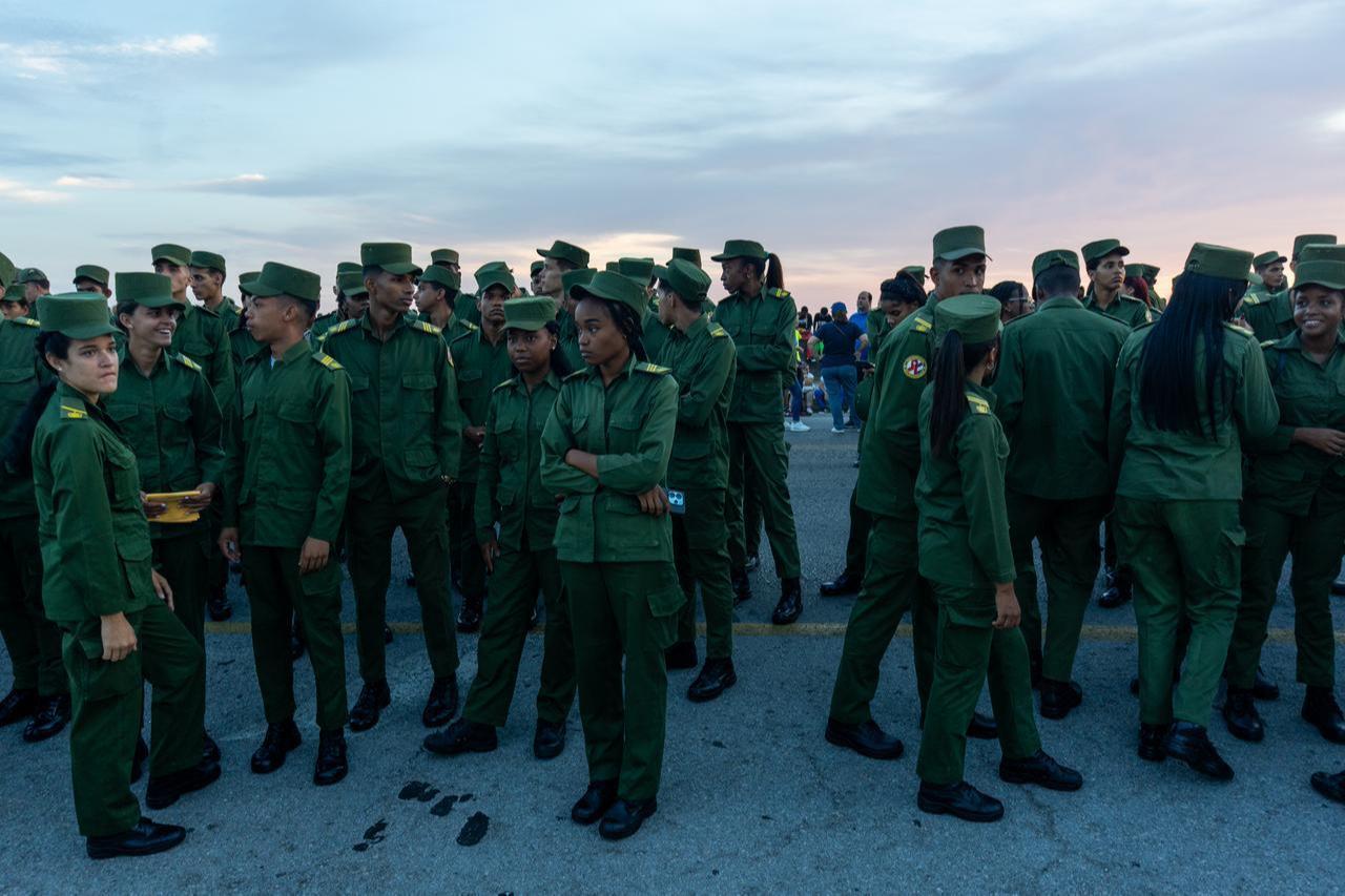 Demonstrators gather to protest the U.S. indictment of former leader Raul Castro, in Havana, Cuba, on May 22, 2026. (AA Photo)