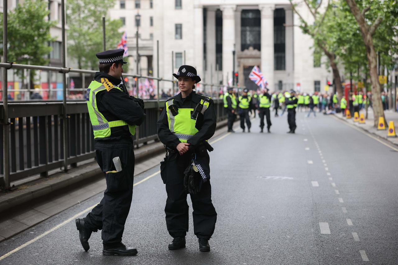 Demonstrators gather around Kingsway to march in London, United Kingdom, on May 16, 2026. (AA Photo)