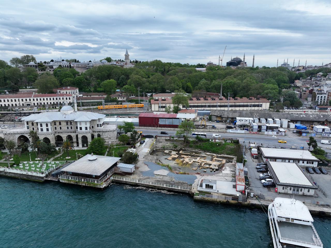 The historic structure on the Topkapi Palace coastline is set for completion within two years. Istanbul, Türkiye, May 29, 2026. (AA Photo)