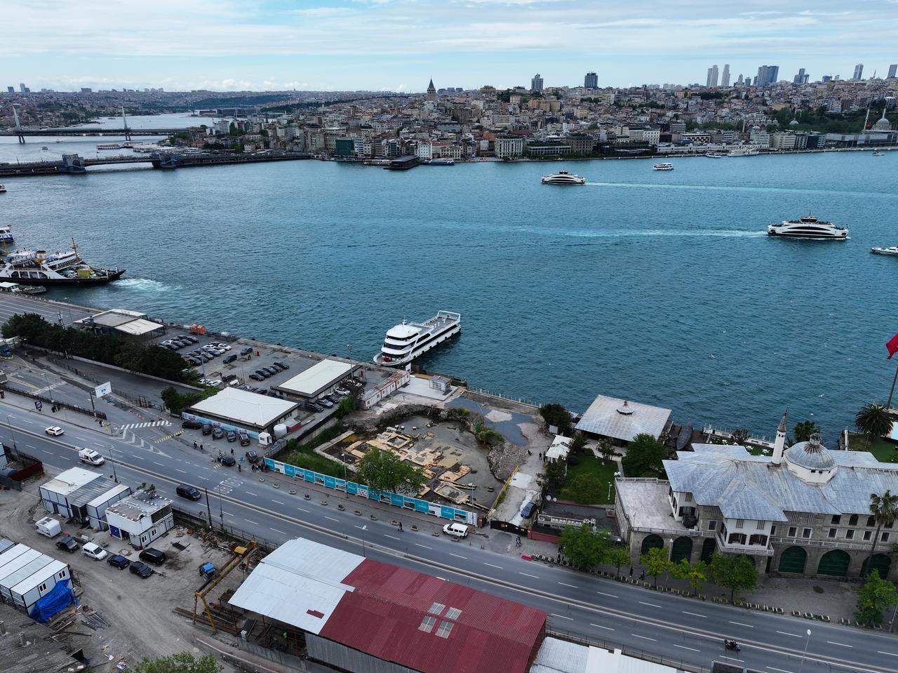 Archaeological findings are shedding light on the reconstruction of Yali Kosk. Istanbul, Türkiye, May 29, 2026. (AA Photo)