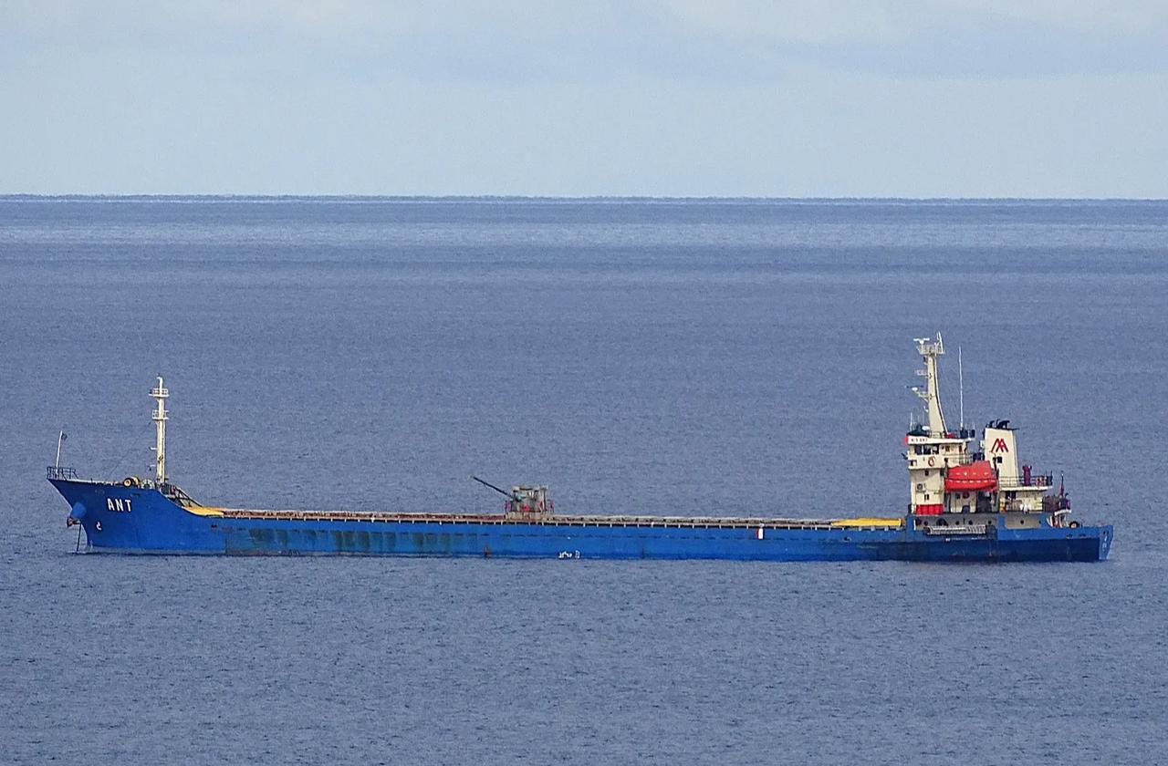 The cargo vessel ANT is seen off Crete, Greece, Dec. 6, 2025. (Photo via MarineTraffic)