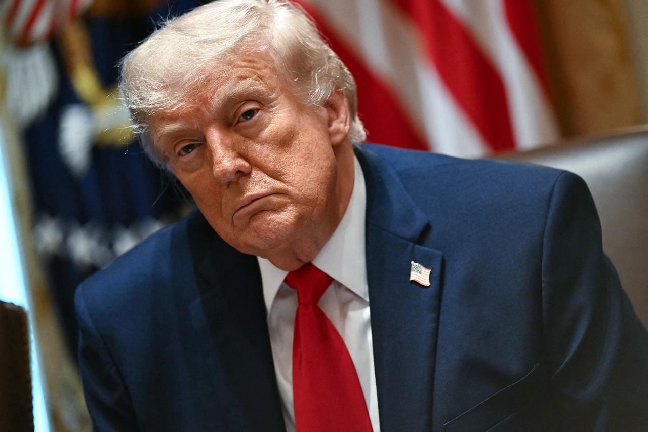 US President Donald Trump looks on during a cabinet meeting in the Cabinet Room of the White House in Washington, DC, May 27, 2026. (AFP Photo)