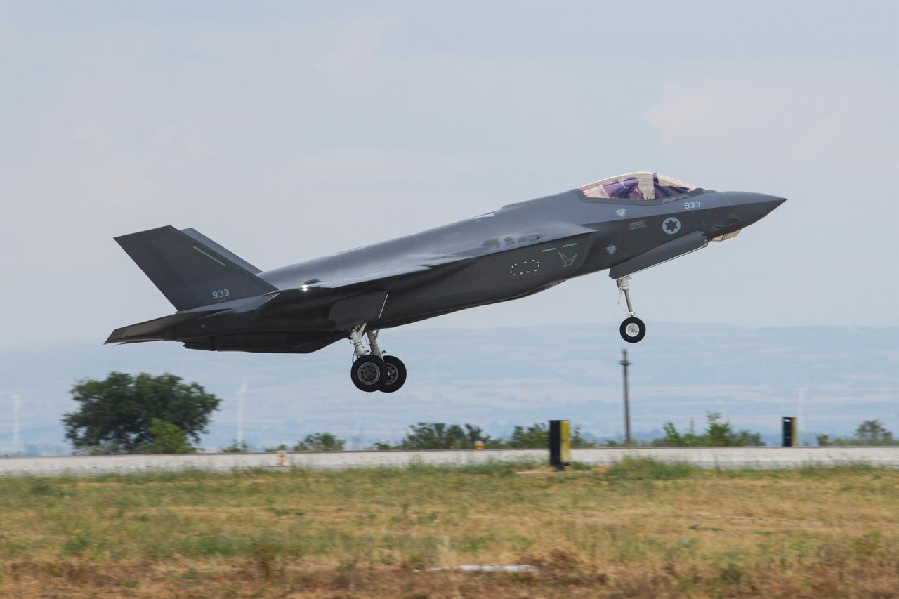An Israeli air force F-35 Lighting II participating in Falcon Strike 21(FS21) lands at Amendola Air Base, Italy, June 5, 2021.  (Photo via U.S. Air Force)