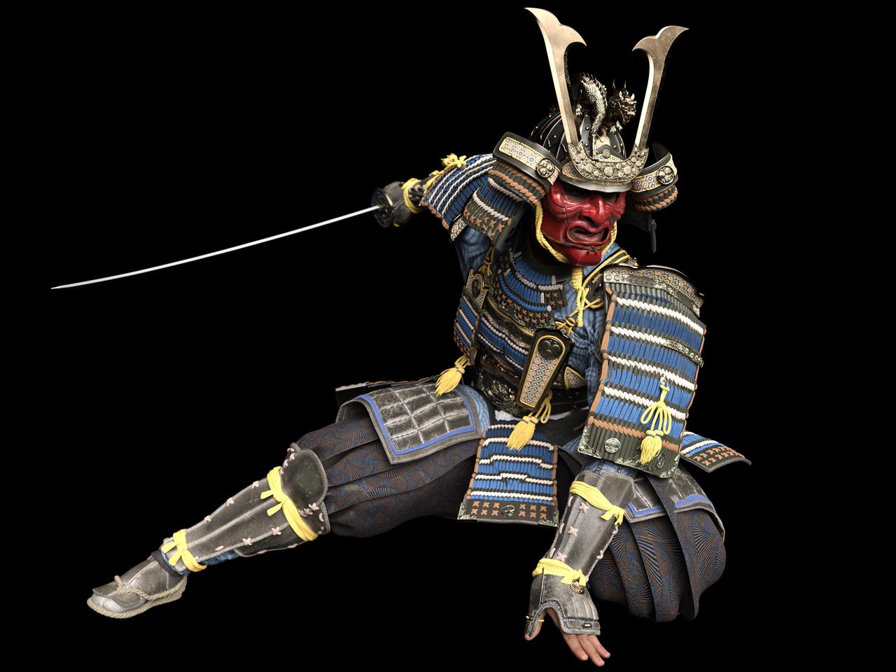 A Japanese samurai in armor (Adobe Stock Photo)