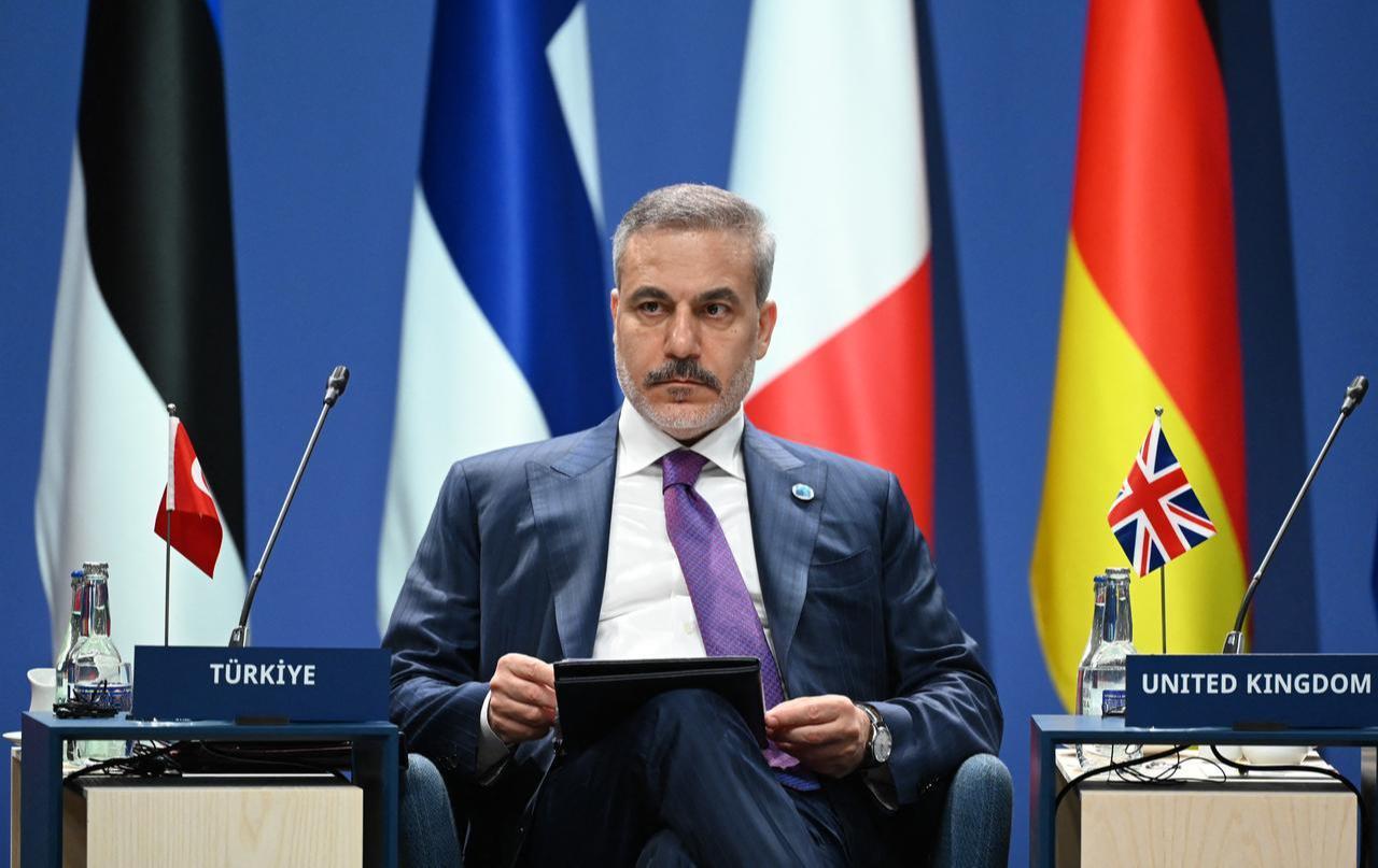 Turkish Foreign Minister Hakan Fidan attends the NATO Foreign Ministers' meeting in Helsingborg, Sweden, on May 22, 2026. (AFP Photo)