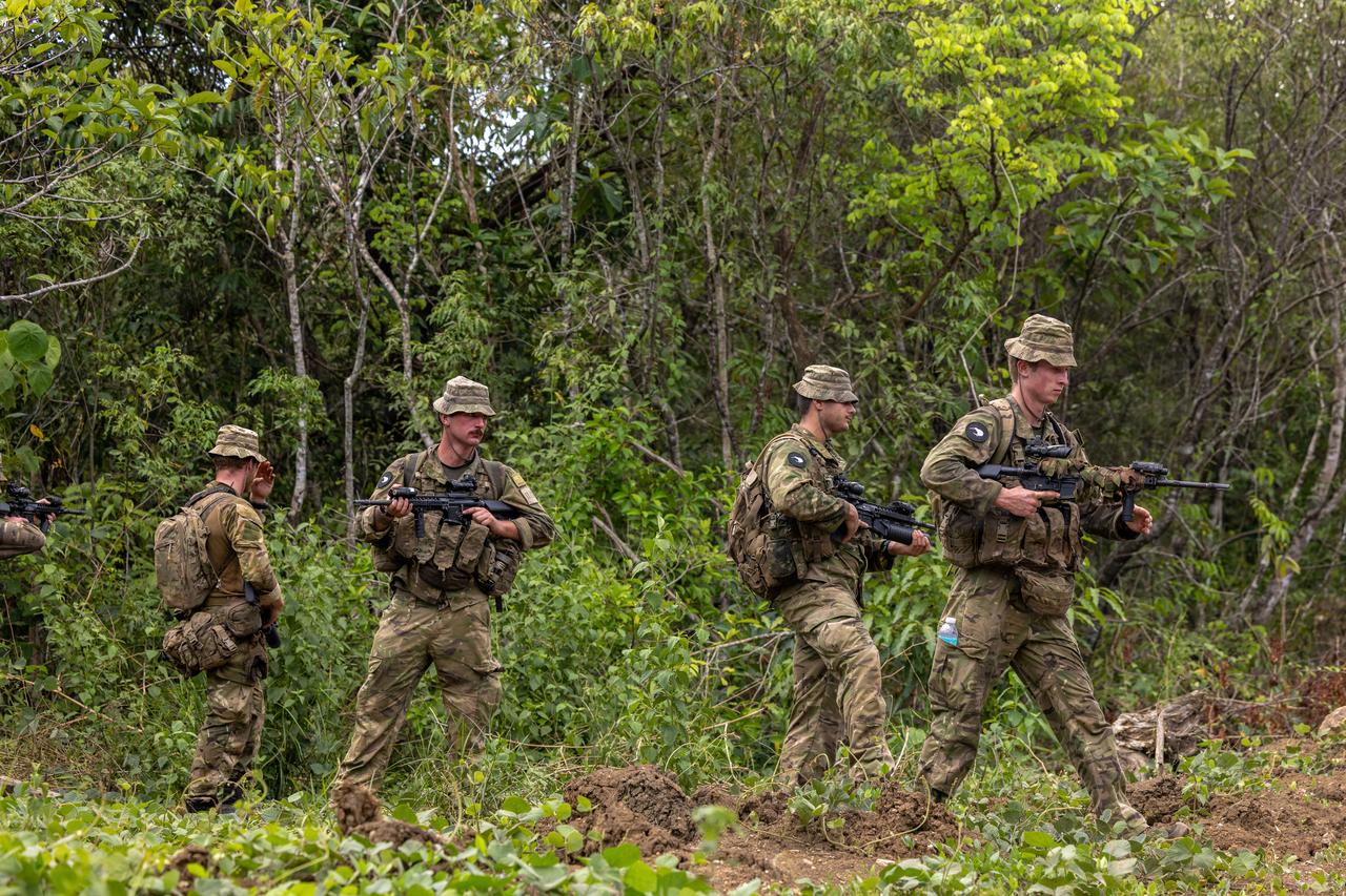 New Zealand Army soldiers participate in the jungle-tracking course during Salaknib 2026 at Fort Magsaysay, Philippines, May 26, 2026. (Photo via U.S. Army)