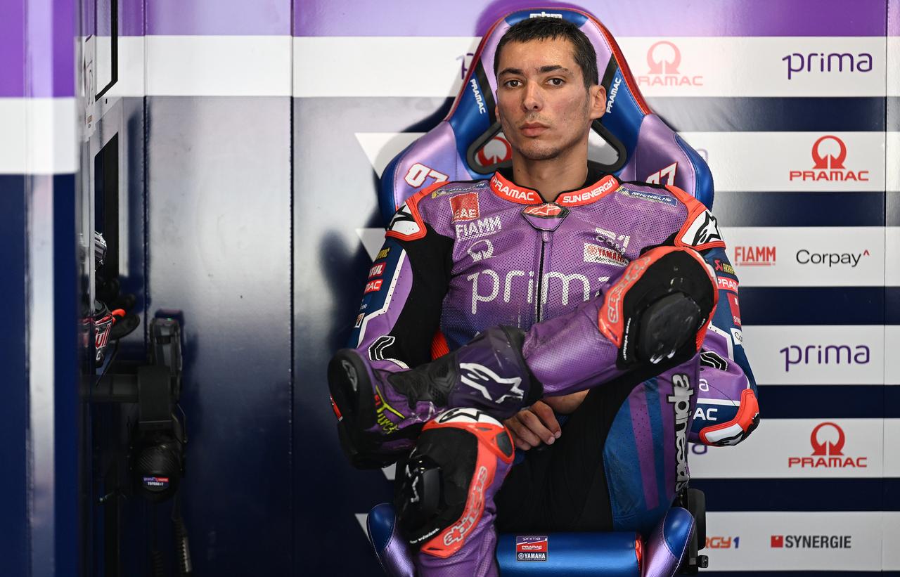 Prima Pramac Yamaha MotoGP rider Toprak Razgatlioglu attends the sixth official test session of the 2026 MotoGP World Championship at the 4.66-kilometer Barcelona-Catalunya Circuit in Barcelona, Spain, May 17, 2026. (AA Photo)
