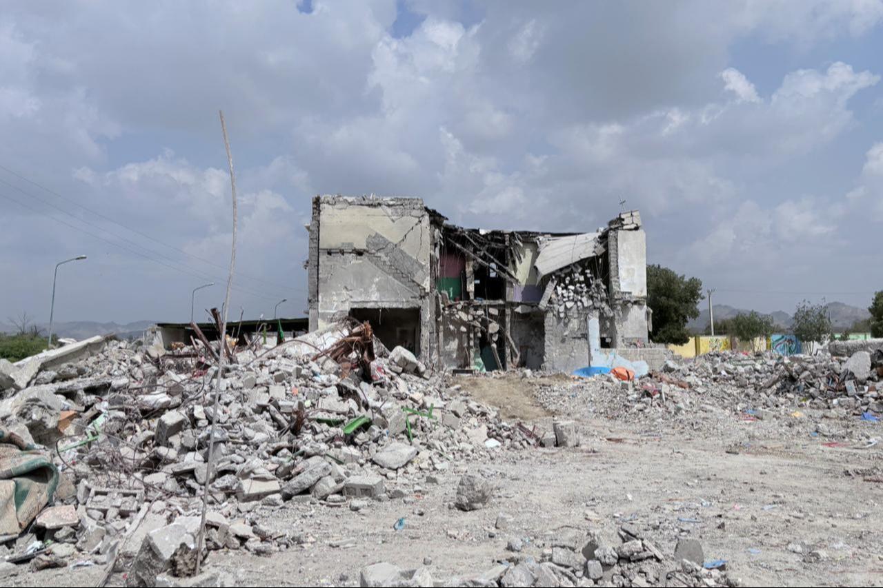 A view of the debris of a school, where many students and teachers lost their lives in attacks launched by the US and Israel against Iran, in Hormozgan, Iran, March 5, 2026. (AA Photo)